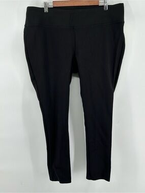 Investments Slim Factor Plus Black Cropped Leggings Women's Size 2X